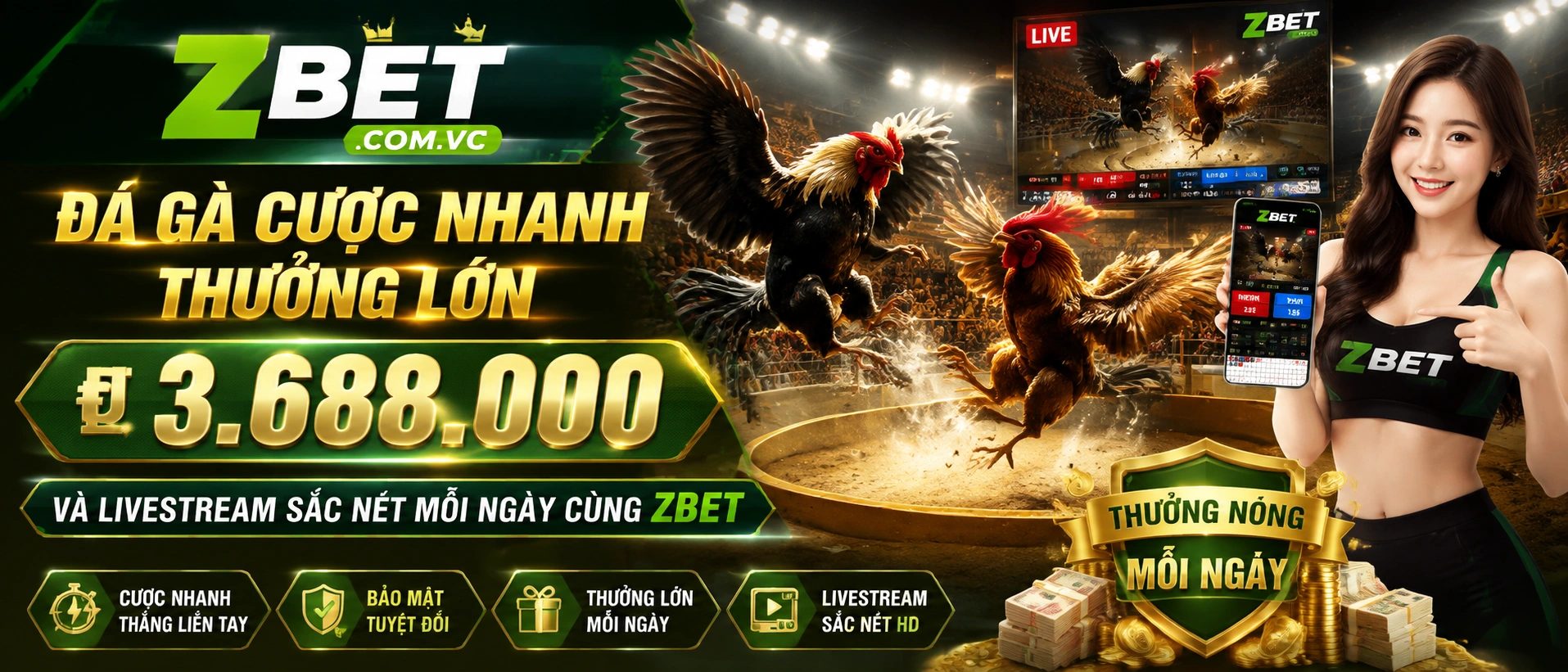 Đá Gà Entertainment Hub tại zbet.com.vc